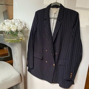 H&M Navy pinstripe blazer sz 12